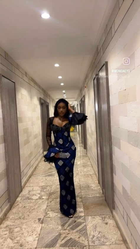 Ankara Dress Styles For Introduction, Long African Prom Dresses, Ankara Lace Styles For Wedding, Ankara Wedding Guest Outfit Elegant, Ghana Wedding Guest Dress, Leppi Design For Women, Kente Long Dress Styles, Bra Bodysuit Outfit Black Woman, Aseobi Nigeria Lace Styles 2024 Corset