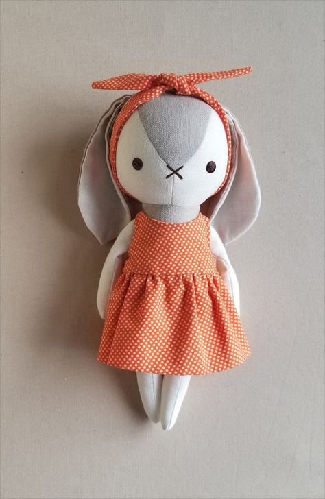 Bunny Sewing Pattern, Standing Bunny, Bunny Sewing, Baby Bamboo, Pattern Doll, Bunny Doll, A Bunny, Pattern Tutorial, New Version