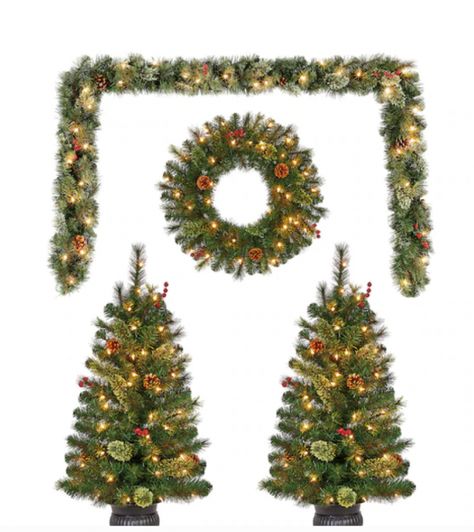 If you’re looking for some new holiday decorations, then you have to checkout this deal! This is the Holiday Living 4pc Porch Combo Set. This set comes with two 3.5-foot pre-lit potted tree, one nine-foot long pre-lit garland, and a 24-inch pre-lit wreath. This is perfect to decorate your front door and now you can […] Artifical Christmas Tree, Slim Artificial Christmas Trees, Christmas Outdoor Decor, Pre Lit Garland, Pre Lit Wreath, Artificial Christmas Wreaths, Outdoor Christmas Tree, Pre Lit Christmas Tree, Pine Cone Decorations