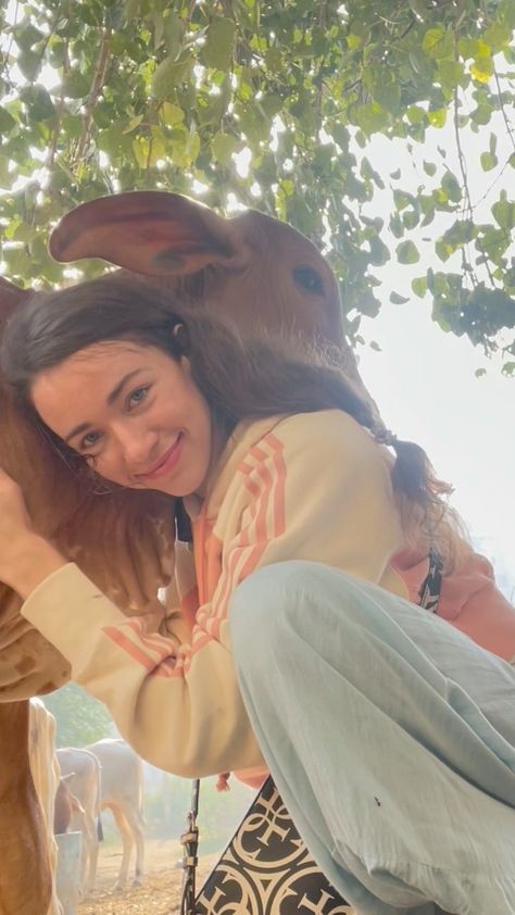 @chintamani_diana shared a video on Instagram: “When you're being squeezed by a sweet little calf 🐮🥰 My lovely Nandu 💛 Когда тебя тискает маленький сладкий теленок🐮🥰 Нанду 💛 Вот уж…” • Feb 3, 2022 at 5:09am UTC Chintamani Diana, When You, Goddess Art, Selfie Ideas, One And Only, A Video, Krishna, Feelings, On Instagram