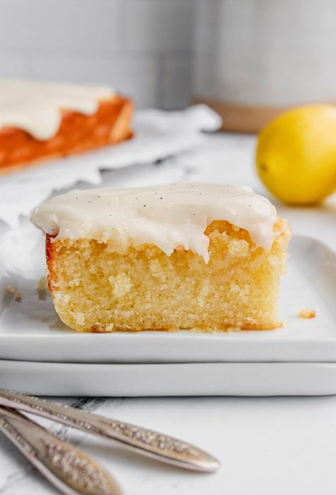 Lemon Texas Sheet Cake - My Messy Kitchen Lemon Texas Sheet Cake, Lemon Sheet Cake Recipe, Sheet Pan Cakes, Best Lemon Cake, Lemon Sheet Cake, Cupcake Frosting Ideas, February Meals, January Meals, Delicious Lemon Cake