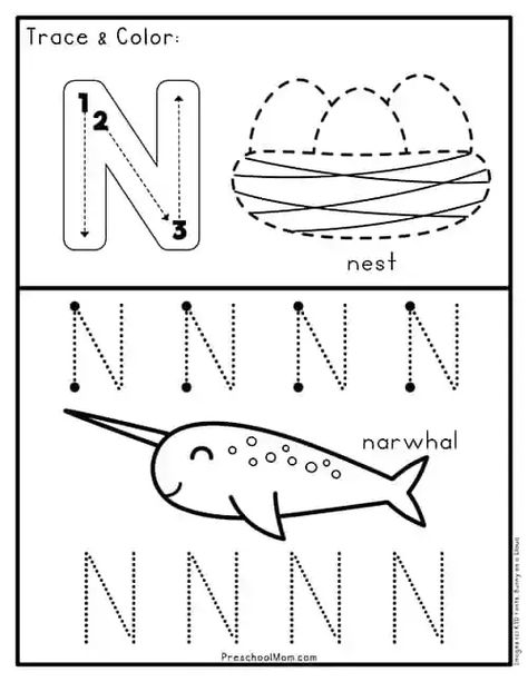 Letter N Tracing Worksheet, Tracing Letters Preschool Free Printable Alphabet Worksheets, Preschool Letter Tracing Free Printable, Letter N Preschool Activities, Abc Activities Preschool Free Printables, N Activities For Preschool, N Worksheets For Preschool, Letter N Activities For Preschool, Letter N Worksheets For Preschool