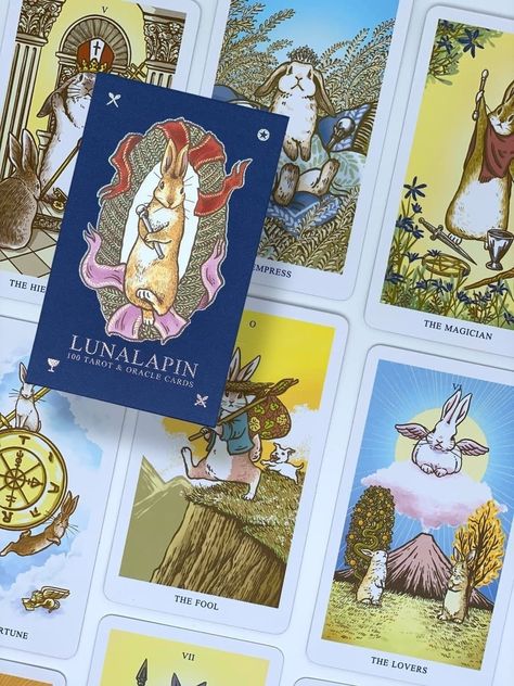 A lovely indie tarot deck populated with bunnies