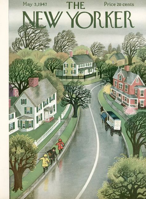 The New Yorker May 3, 1947 Issue | The New Yorker Edna Eicke, Book Shelving, New Yorker Cover, The New Yorker Magazine, New Yorker Magazine, New Yorker Covers, Old Magazines, Conde Nast, Cover Artwork