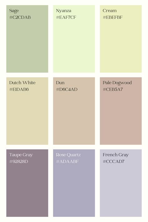 sage & purple color palette by Mrs. Ivory. #ColorPalettes #ColourPalettes #SageColorPalette #PurpleColorPalette #NeutralColorPalette #ColorDesign #GraphicDesign Sage Green And Purple Bathroom, Lilac Beige Color Palette, Sage Green Lavender Color Palette, Dusty Lavender Color Palette, Muted Purple Color Palette, Lavender Palette, Sage Color Palette, Sage Purple, Lavender Color Palette