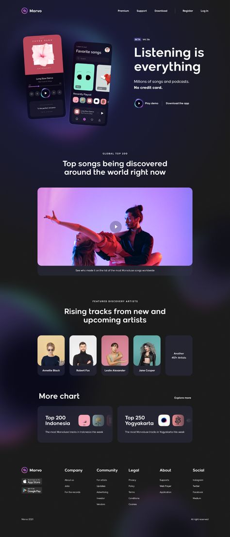 Music Landing Page Design, Music Studio Website, Video Landing Page, Music Landing Page, Music Player Website, Music Website Design, Creative Landing Page Design, Pretty Web Design, Jewelry Website Design