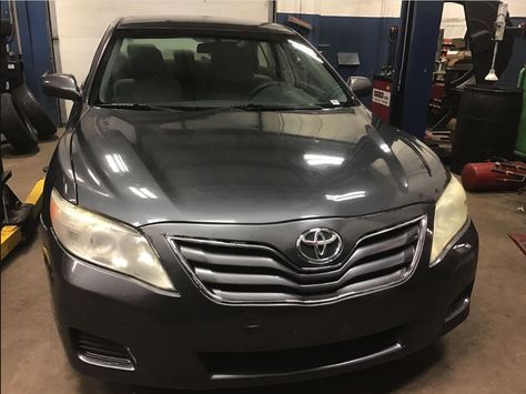 Toyota Camry receiving pre-purchase inspection. Car At Mechanic Shop, Mechanic Shop, Car Purchase, Auto Repair Shop, Repair Shop, Toyota Cars, Auto Repair, Toyota Camry, Car Ins