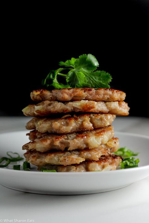 Grandma's Pan-Fried Pork Fritters | What Sharon Eats Fried Pork Recipes, Pork Fritters, Braised Beef Noodle Soup, Bacon Green Beans Recipe, Cooking Vision Board, Chinese Food Photography, Bacon Green Beans, Sandwiches Lunch Ideas, Pork Patties