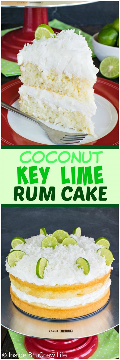 Key Lime Rum Cake, Key Lime Cake Recipe, Lime Cake Recipe, Key Lime Recipes, Key Lime Cookies, Creamy Cake, Rum Butter, Key Lime Desserts, Eggnog Cake