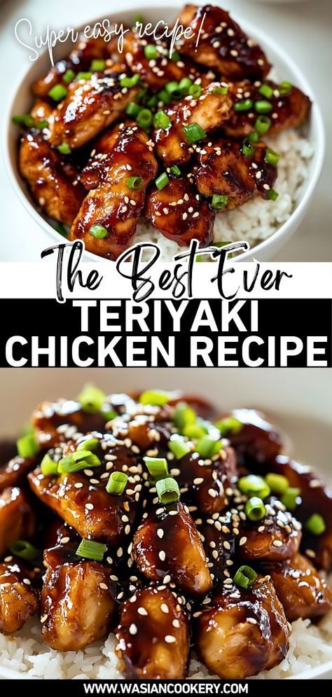 A plate of glazed teriyaki chicken served with steamed rice, garnished with sesame seeds. Chicken Teriyaki Bowls Recipe, Ninja Foodi Teriyaki Chicken, High Protein Teriyaki Chicken Bowl, Chicken Teriyaki Recipe Air Fryer, Healthy Teriyaki Chicken Bowl, Chicken Breast Teriyaki Recipe, Leftover Teriyaki Chicken, Healthy Chicken Bowls, Quick Chicken Breast Dinner