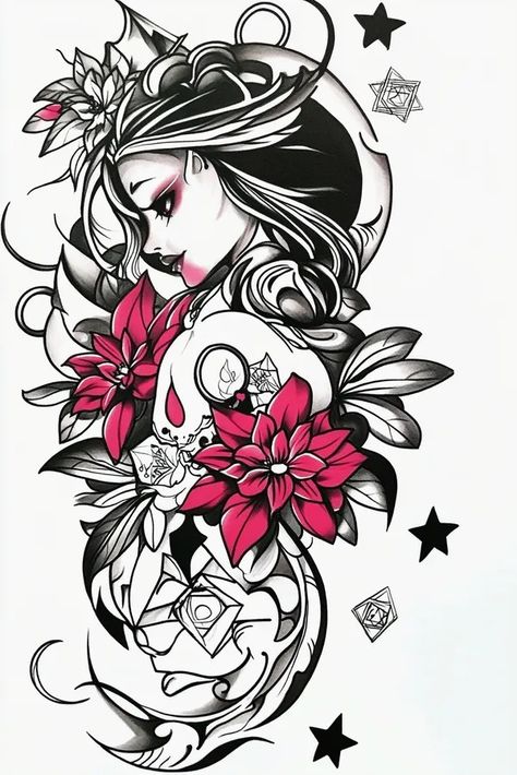 Tattoo idea: tattoo sketch Queen of Pentacles – Practicality and nu 1 Queen Of Pentacles, Idea Tattoo, New Tattoo Designs, 3 Tattoo, Extreme Close Up, Pentacles, Tattoo Sketch, Urban Park, Top Tattoos