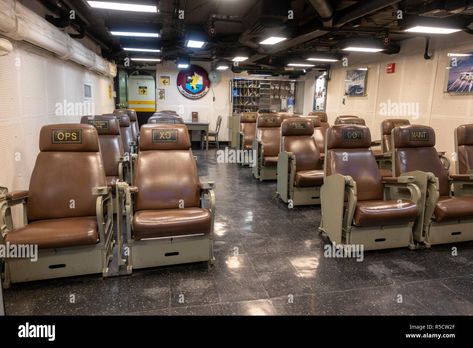 Download this stock image: Squadron Ready Room, USS Midway Museum, San Diego, California, United States. - R5CW2F from Alamy's library of millions of high resolution stock photos, illustrations and vectors. Uss Midway, Image Processing, San Diego California, San Diego, Aircraft, Photo Image, Stock Images, Resolution, United States