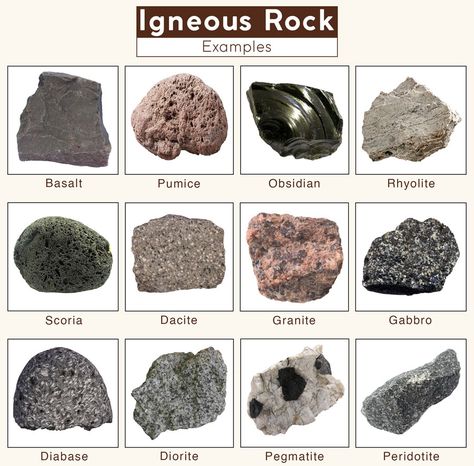 Rock Identification Chart, Rock Identification Pictures, Geology Rocks Mineral, Different Types Of Rocks, Raw Gemstones Rocks, Mineral Identification, Rock Identification, Igneous Rocks, Garden Rocks