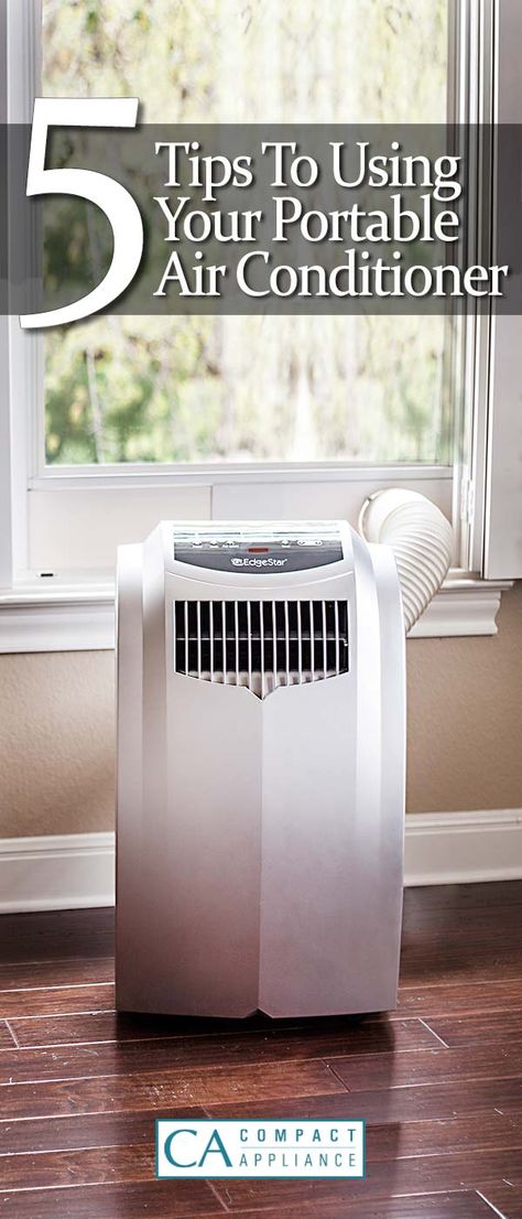 5 Tips for Installing & Using Your Portable Air Conditioner Window Air Conditioner Ideas, Floor Standing Air Conditioner, Floor Air Conditioner, Standing Air Conditioner, Portable Air Conditioner Window, Room Air Conditioner Portable, Water Collector, Indoor Air Conditioner, Air Conditioner Design