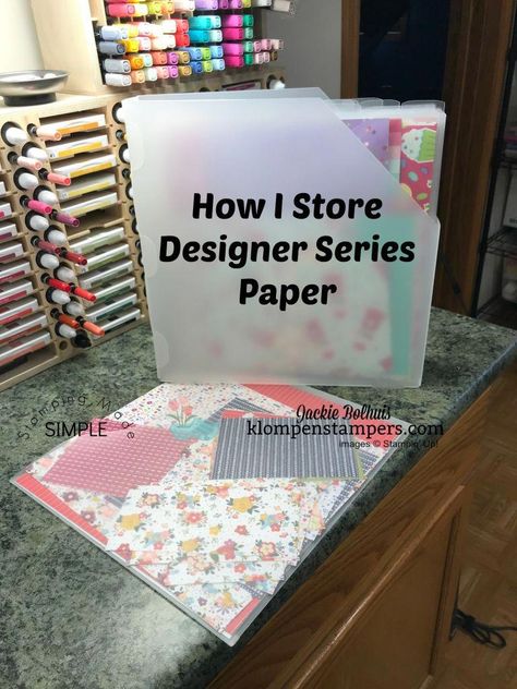 Paper Storage Ideas, Klompen Stampers, Scrapbook Room Organization, Scrapbooking Organization, Jackie Bolhuis, Scrapbook Paper Storage, Craft Room Storage Ideas, Craft Room Organizing, Craft Storage Solutions