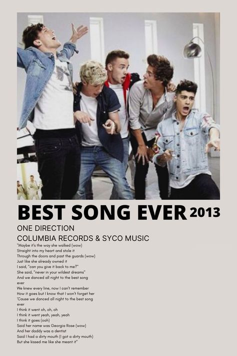 One Direction Room, Four One Direction, One Direction Albums, One Direction Music, Gambar One Direction, One Direction Songs, Harry Styles Poster, Music Poster Ideas, Vintage Music Posters