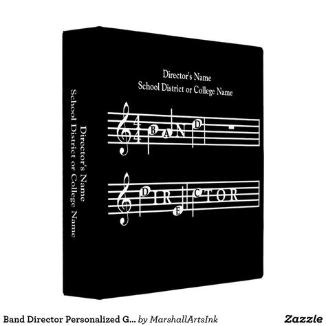 Band Director Gifts, Director Gifts, Gift Ideas For Teachers, Ideas For Teachers, Senior Night Gifts, Band Ideas, Band Director, College Names, School Binder