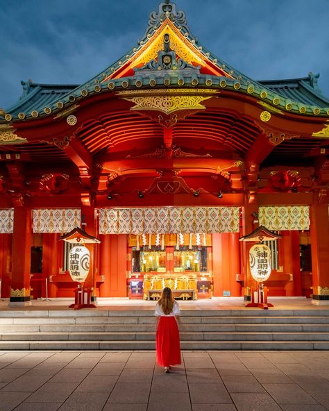 Japan, they say is suffering from overtourism. While this is quite obvious in super hyped tourist spots in Tokyo, we still found many places that are quiet and devoid of tourist like the Kanda Myojin shrine. #kandamyojin #akahibara #animepilgrimage #kandashrine #animeshrine #longlive #sheisnotlost #jinja #shrine #japan #tokyo #underratedtokyo #nightshotz #tokyonights #nightscene #discovertokyo #jafun #anime #tokyored #animelover #vermillion Japan Tourist Spots, Japan Tourist, Dynamic Lighting, Japan Tokyo, Black And White Wallpaper, Street Photographers, Tourist Spots, Night Scene, Urban Life