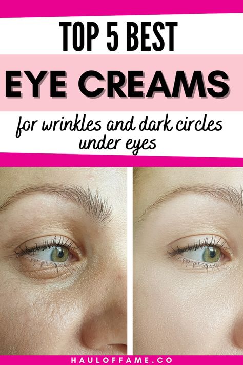 We've worked hard to research and due diligence all the best eye creams around to bring you 5 best eye creams that actually work! Whether you're on the hunt for an eye cream for dark circles, wrinkles, puffiness, diy eye cream, for your 20s, 30s, 40s, or even over 50, bags under eyes, or anti aging we've got the absolute elite right here including drugstore and high end too! Your under eye area will be looking refreshed and alive again in no time! Under Eye Wrinkle Cream, Eye Bag Cream, Best Under Eye Cream, Diy Eye Cream, Eye Firming, Eye Wrinkle Cream, Firming Eye Cream, Eye Cream For Dark Circles, Under Eye Wrinkles