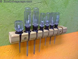 Screwdriver Organization, Screwdriver Storage, French Cleat Storage, Garage Clock, Diy Storage Projects, Garage Tool Storage, Garage Remodel, Tool Storage Diy, Garage Work Bench