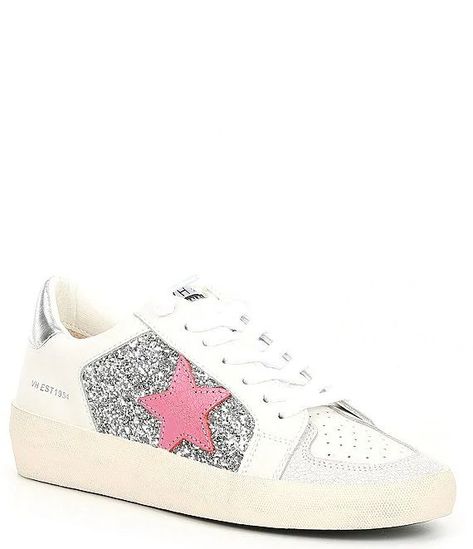 Quinn Star Glitter Sneakers | Dillard's Preppy Shoes Star, Pink Star Shoes, Preppy Vintage Havana, Cute Vintage Havana Shoes, Vintage Havana Sneakers Outfit, Prom Sneakers, Star Shoes Sneakers, Vintage Havana Sneakers, Preppy Sneakers