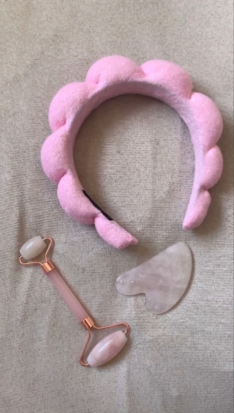 #headband #pink #guasha #jaderoller #faceroller #selfcare #selflove Gua Sha And Jade Roller, Pinterest Shop, Pink Headband, Face Roller, Jade Roller, Pink Headbands, Product Video, Gua Sha, Room Accessories