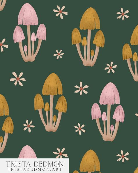 Picnic vibes! Some patterns from the Fungi Picnic collection 🍄 Picnic Vibes, Surface Patterns, May 20, Surface Pattern, Collage, Pattern, On Instagram, Instagram, Art