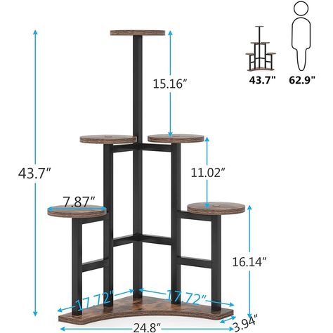 Indoor Plant Storage Ideas, Shelf Corner Ideas, Corner Plant Stand Indoor, Indoor Corner Plant Stand, Corner Hallway, Living Room Sofa Corner, Outdoor Metal Plant Stands, Corner Plant Shelf, Tiered Plant Stand Indoor