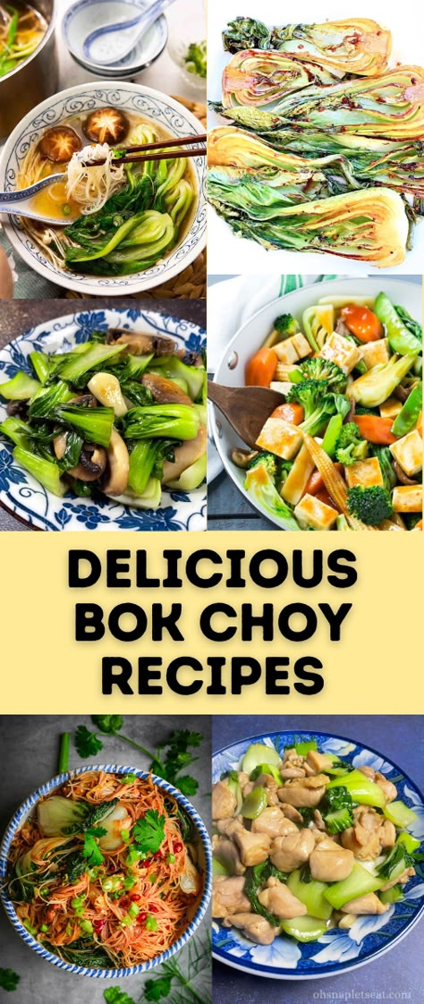 Pack Choy Recipes, La Choy Recipes, Boc Choy Ideas, Bokchoy Dinner Recipes, Baby Bokchoy Asian, Recipes With Pak Choi, Ramen Noodle Recipes Bokchoy, Book Choy In Ramen, Box Choy Recipes