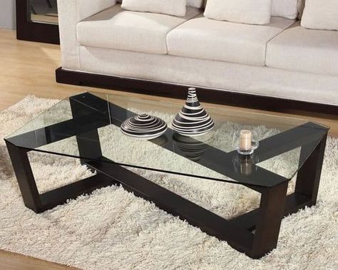 39 Elegant Glass Coffee Tables for a Transparent Living Room Meja Industrial, Centre Table Design, Meja Sofa, Glass Coffee Tables, Tea Table Design, Steel Furniture Design, Coffee Table Plans, Welded Furniture, Kursi Bar