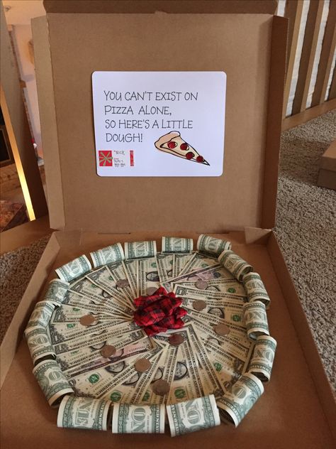 Pizza money for Nick🎄 Money Pizza, Birthday Money Gifts, Pizza Gifts, Birthday Money, Meant To Be Together, How To Make Pizza, Money Gift, Dollar Bill, Garden Crafts