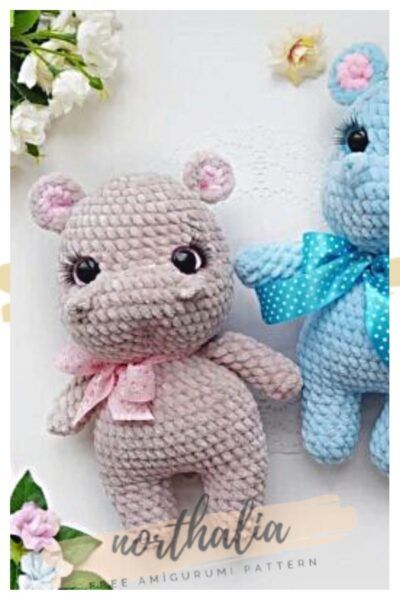 Crochet Plush Hippo Amigurumi Free Pattern - Crochet Hippo, Crochet Toys Free, Pola Amigurumi, Crochet Animals Free Patterns, Crochet Amigurumi Free Patterns, Crochet Simple, Crochet Amigurumi Free, Fun Crochet Projects, Amigurumi Free