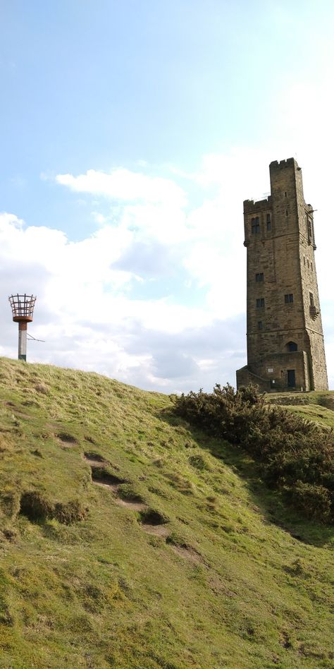 Moorpeak on the Montorran/Altharian border. (Victoria Tower, Castle Hill, Huddersfield) Tower Castle, Castle Hill, Monument Valley, Monument, Castle, Tower, England, Natural Landmarks, Travel