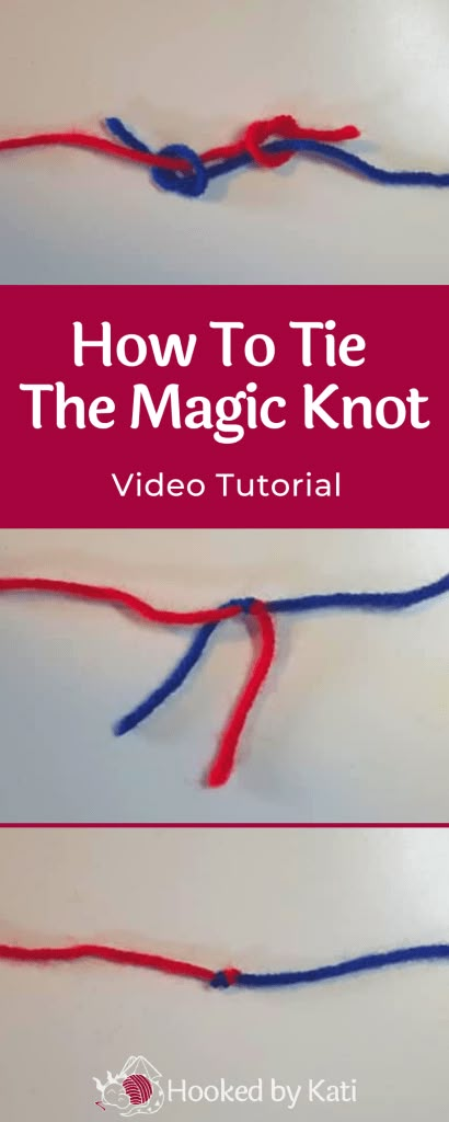 Knooking Tutorial, Joining Yarn Crochet, Invisible Knot, Leftover Yarn Project, How To Tie A Knot, Joining Yarn, Magic Knot, Scrap Yarn Crochet, Knitting Hacks