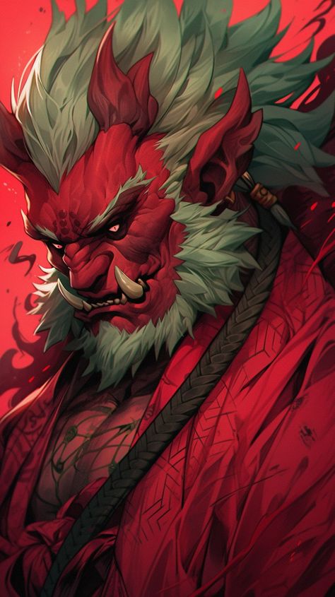 Dnd Oni Character Design, Dnd Oni, Oni Character Design Male, Supernatural Crossover, Japanese Folklore, Japanese Characters, Dungeons And Dragons Characters, Dnd Art, Dungeons And Dragons Homebrew