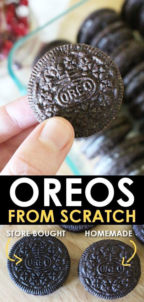 Oreo Copycat Recipe, Oreo Biscuits Recipes, Copycat Oreo Cookies, Homemade Oreos, Oreo Cookie Recipes, Einkorn Recipes, Crumble Cookies, Resepi Biskut, Einkorn Flour