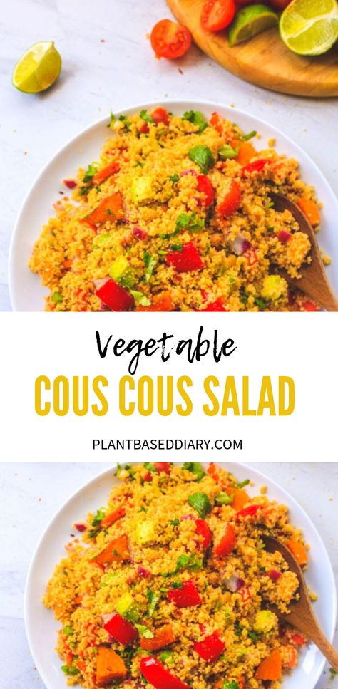 Vegetable Couscous Salad Vegetable Couscous Salad, Roasted Vegetable Couscous, Easy Roasted Vegetables, Vegetable Couscous, Vegetarian Salad, Couscous Salat, Couscous Recipes, Student Recipes, Couscous Salad