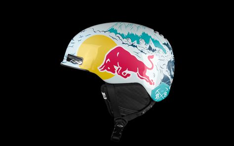 Smith Maze Red Bull Pro helmet Red Bull Snowboarding, Hipster Hairstyles, Snowboard Helmet, Ski Helmet, Custom Helmets, Ski Helmets, Sk Ii, Streetwear Aesthetic, Helmet Design