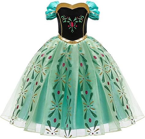 Cinderella Costume Kids, Belle Costume Girls, Princess Anna Dress, Cinderella Halloween Costume, Princess Costume Kids, Flower Party Dress, Anna Costume, Snow White Dresses, Carnival Dress