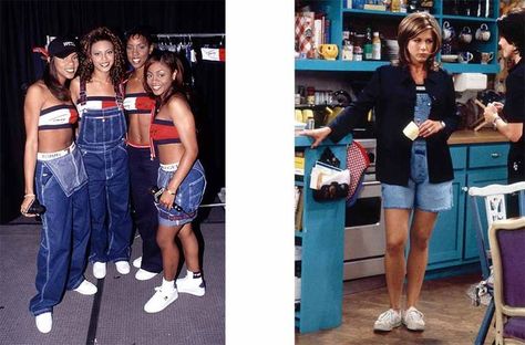 90s Overalls Styling Guide #90sfashion #90sstyle #90saestethic #90soveralls Overalls Styling, 90s Overalls Outfit, Overalls Outfit Short, Outfits Overalls, 90s Fashion Denim, Overall Outfits, 90s Overalls, Overalls 90s, 90s Dance