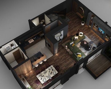 Loft Apartment Floor Plan, Small Luxury Apartment, Modern Front Porch, Apartemen Studio, Door Decor Ideas, Luxury Apartments Interior, Summer Front Porch Decor, Front Porch Decor Ideas, Sims Inspiration