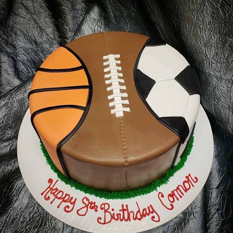 Ball Birthday Cake, Sports Birthday Cakes, Cake Designs For Boy, Sports Themed Cakes, Order Cakes Online, Basketball Cake, Sports Birthday Party, Sport Cakes, 2 Birthday Cake