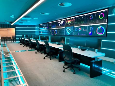 Security Room, Spaceship Interior, Server Room, Access Panel, Control Room, Futuristic Interior, Computer Room, Architecture Design Concept, Command Center