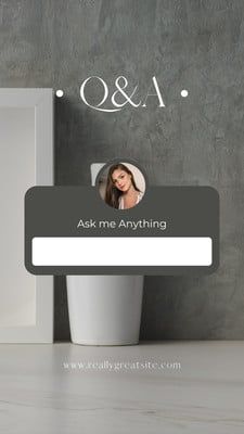 https://www.canva.com/templates/EAE5cYoL1x0-gray-and-white-clean-q-a-ask-me-anything-instagram-story/ Q&a Story Instagram, Q&a Instagram Story, Ask Me Anything Instagram, Ask Me Anything, Instagram Story Template, Story Template, Ask Me, Grey And White, Instagram Story