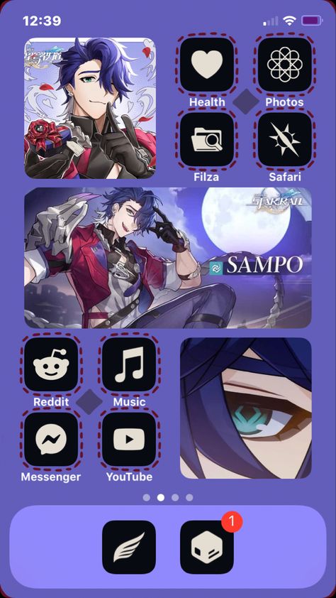 got bored so i decided to make one   #honkaistarrail #sampohonkaistarrail #ios14homescreen #ios12 Sampo Wallpaper, Genshin Albedo, Albedo Icon, Fav Characters, Home Screen, Star Rail, I Decided, Stars, Quick Saves