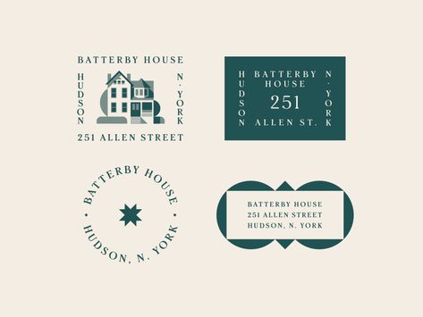 Batterby House brand concepts — nice and bold stamp feel. Creative Business Logo, Identity Design Inspiration, Restaurant Logo, Hotel Branding, Unique Logo Design, Beautiful Logos, Brand Concept, Logo Restaurant, Badge Design