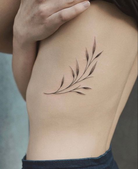 Floral Leaves Tattoo, Whip Shading Tattoo, Herb Tattoo, Shading Tattoo, Leaves Tattoo, Forever Tattoo, Fern Tattoo, Leaf Tattoo, Branch Tattoo