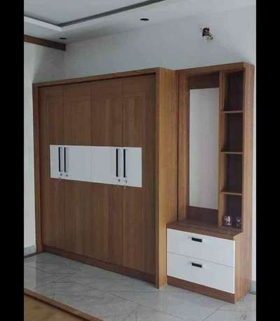 Almari With Dressing, Aluminium Cupboards For Bedroom, Aluminium Wardrobe Design, Kabat Furniture Design, Wooden Almirah Design Bedrooms, Wardrobe With Dressing Unit, Wardrobe Doors Ideas, Almari Design Room, Wardrobe Inside Design Storage