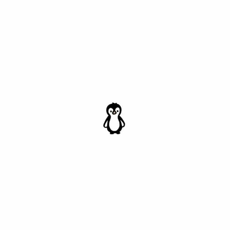 Tiny Penguin Tattoo Simple, Simple Penguin Tattoo Outline, Mini Penguin Tattoo, Penguin Line Tattoo, Small Penguin Tattoo Simple, Pinguin Tattoo Minimalist, Matching Penguin Tattoo, Tiny Penguin Tattoo, Penguin Widget