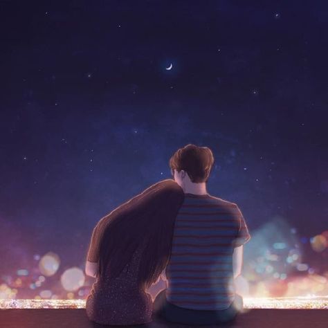 Artist Hyocheon Jeong creates cute couple illustrations that depict the quiet moments of being in love. Cer Nocturn, Cute Couple Drawings, Couple Illustration, Love Illustration, Cute Couple Art, Anime Love Couple, Photo Couple, Couple Drawings, Couple Cartoon